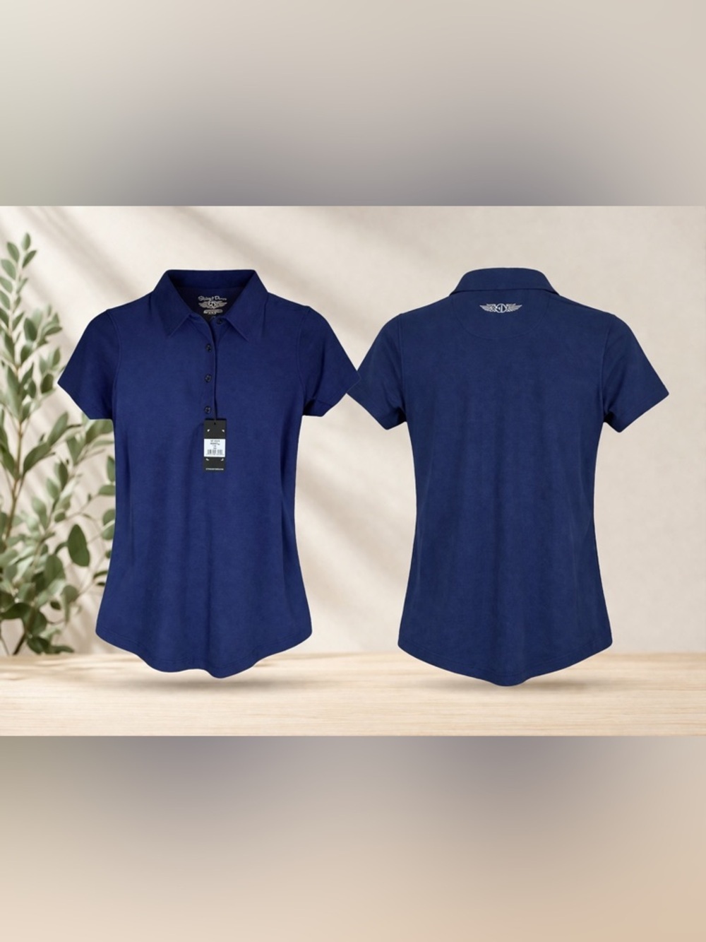Straight Down Performance Women's Polo Shirt - Navy Blue - Size XS - NWT